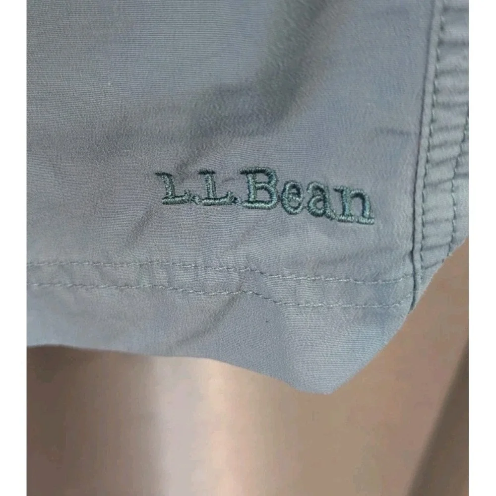 L.L.Bean Shorts Mens L Blue Supplex Nylon Swim Trunks Mesh Lined Quick Dry Beach